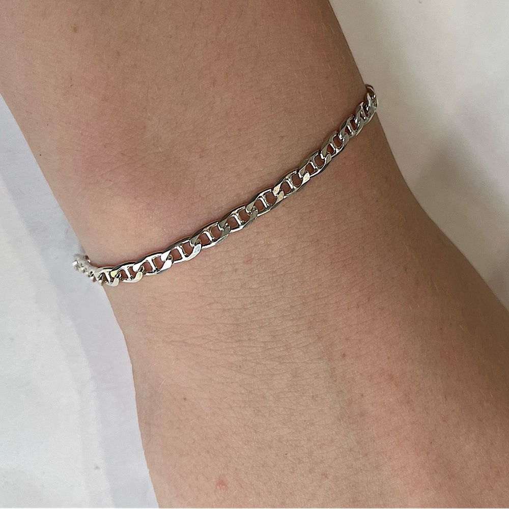 Vintage Sterling Silver Bracelet 7” length